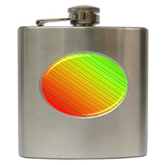 Orange Green Gradient Hunter Hip Flask (6 Oz) by Dutashop