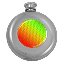 Orange Green Gradient Hunter Round Hip Flask (5 Oz) by Dutashop