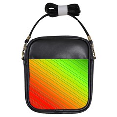 Orange Green Gradient Hunter Girls Sling Bag by Dutashop