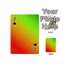 Orange Green Gradient Hunter Playing Cards 54 Designs (mini) by Dutashop