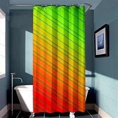 Orange Green Gradient Hunter Shower Curtain 36  X 72  (stall)  by Dutashop