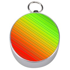 Orange Green Gradient Hunter Silver Compasses by Dutashop