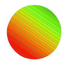 Orange Green Gradient Hunter Mini Round Pill Box by Dutashop