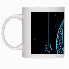 Moon Star Neon Wallpaper White Mugs by Dutashop