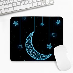 Moon Star Neon Wallpaper Large Mousepads by Dutashop