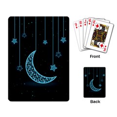 Moon Star Neon Wallpaper Playing Cards Single Design (rectangle) by Dutashop