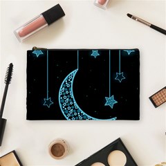 Moon Star Neon Wallpaper Cosmetic Bag (medium) by Dutashop