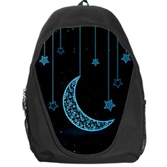 Moon Star Neon Wallpaper Backpack Bag by Dutashop