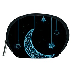 Moon Star Neon Wallpaper Accessory Pouch (medium) by Dutashop