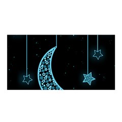 Moon Star Neon Wallpaper Satin Wrap by Dutashop