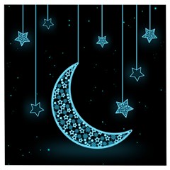 Moon Star Neon Wallpaper Wooden Puzzle Square