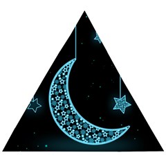 Moon Star Neon Wallpaper Wooden Puzzle Triangle