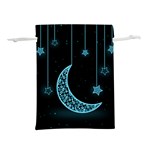 Moon Star Neon Wallpaper Lightweight Drawstring Pouch (L) Back