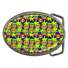 Smiley Background Smiley Grunge Belt Buckles