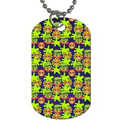 Smiley Background Smiley Grunge Dog Tag (two Sides) by Dutashop