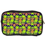 Smiley Background Smiley Grunge Toiletries Bag (Two Sides) Front