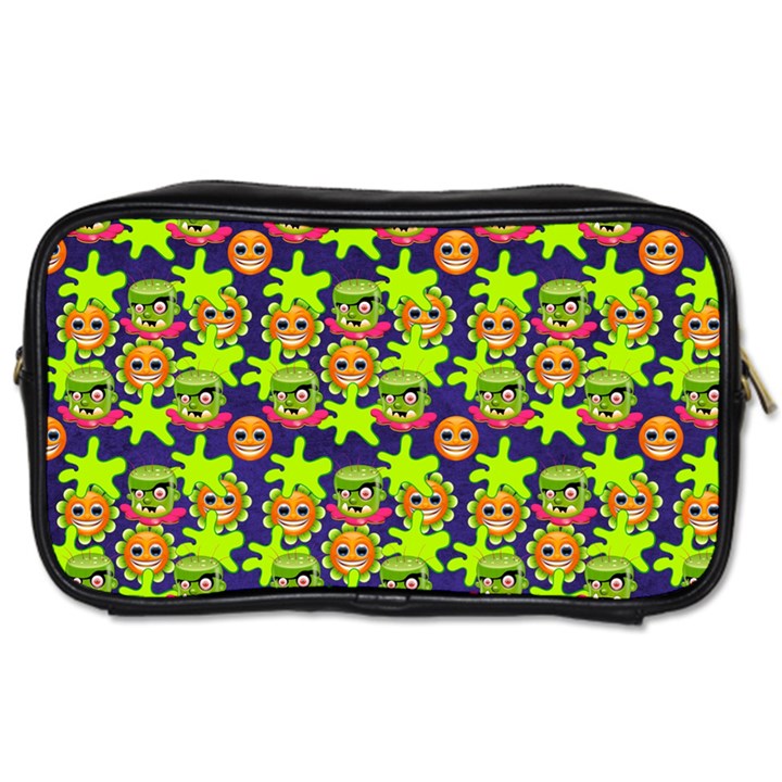 Smiley Background Smiley Grunge Toiletries Bag (Two Sides)