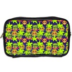 Smiley Background Smiley Grunge Toiletries Bag (Two Sides) Back