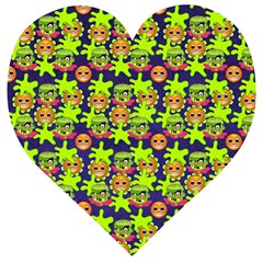 Smiley Background Smiley Grunge Wooden Puzzle Heart by Dutashop