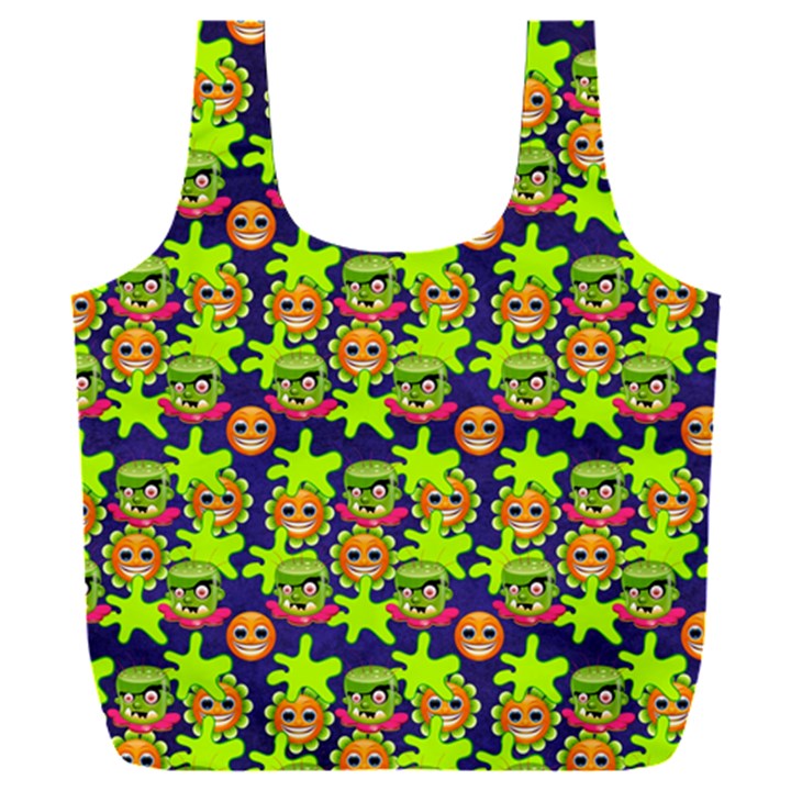 Smiley Background Smiley Grunge Full Print Recycle Bag (XXL)