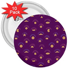 Geometric Figures 3  Buttons (10 Pack)  by SychEva