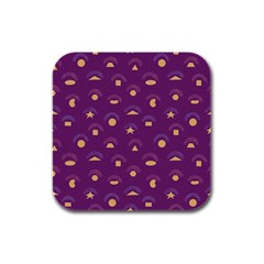 Geometric Figures Rubber Square Coaster (4 Pack)  by SychEva