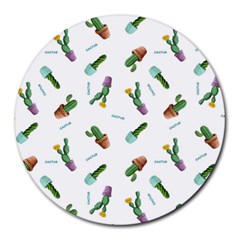 Cacti In Pots Round Mousepads by SychEva