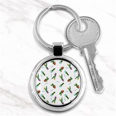 Cacti In Pots Key Chain (round) by SychEva