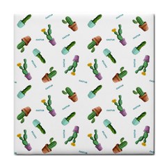 Cacti In Pots Face Towel by SychEva