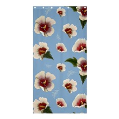 Delicate Hibiscus Flowers On A Blue Background Shower Curtain 36  X 72  (stall)  by SychEva