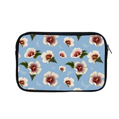 Delicate Hibiscus Flowers On A Blue Background Apple Macbook Pro 13  Zipper Case by SychEva