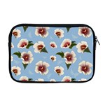 delicate hibiscus flowers on a blue background Apple MacBook Pro 17  Zipper Case Front