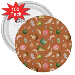 Watercolor Fruit 3  Buttons (100 Pack)  by SychEva