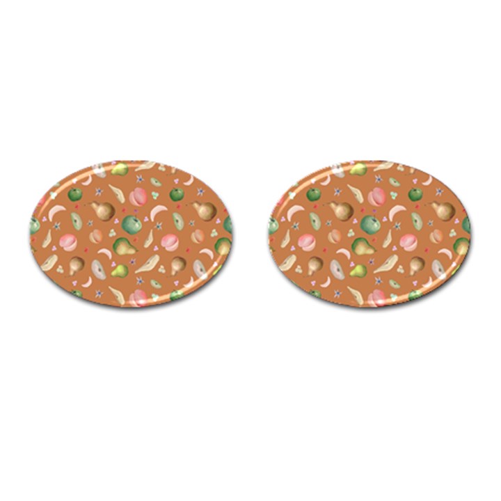 Watercolor fruit Cufflinks (Oval)