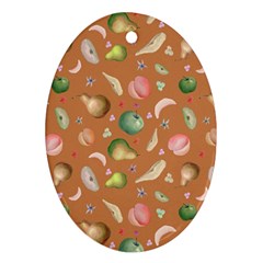 Watercolor Fruit Oval Ornament (two Sides) by SychEva