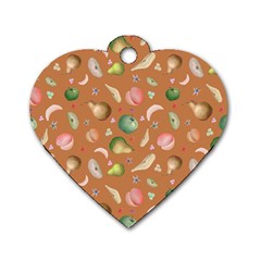 Watercolor Fruit Dog Tag Heart (one Side) by SychEva