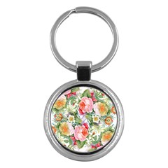 Garden Flowers Key Chain (round) by goljakoff