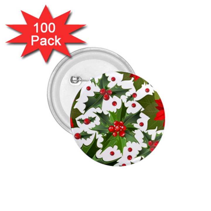 Christmas berry 1.75  Buttons (100 pack) 