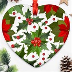 Christmas berry Heart Ornament (Two Sides) Front