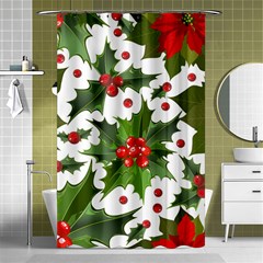 Christmas Berry Shower Curtain 48  X 72  (small)  by goljakoff