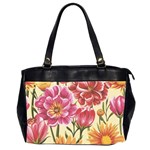 Flowers Oversize Office Handbag (2 Sides) Front