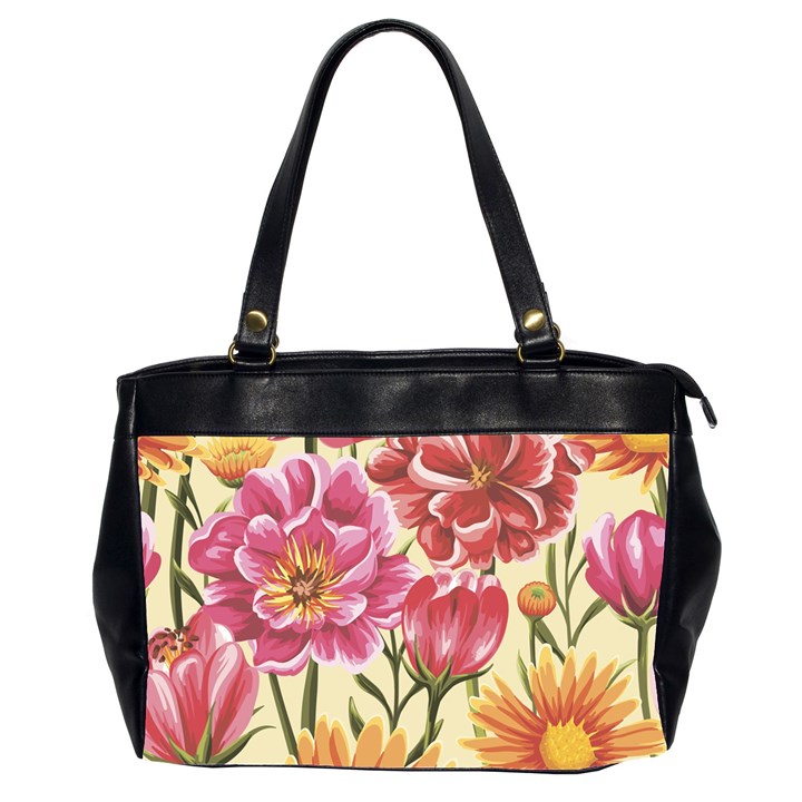 Flowers Oversize Office Handbag (2 Sides)