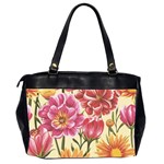 Flowers Oversize Office Handbag (2 Sides) Back