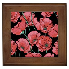 Poppy Flowers Framed Tile by goljakoff