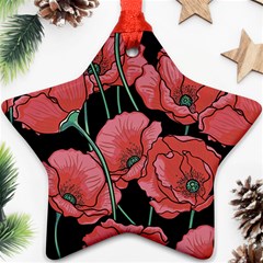 Poppy Flowers Ornament (star) by goljakoff