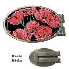 Poppy Flowers Money Clips (oval)  by goljakoff