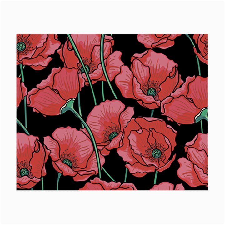 Poppy flowers Small Glasses Cloth (2 Sides)