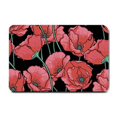 Poppy Flowers Small Doormat  by goljakoff