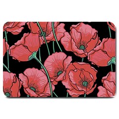 Poppy Flowers Large Doormat  by goljakoff