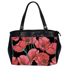 Poppy Flowers Oversize Office Handbag (2 Sides) by goljakoff